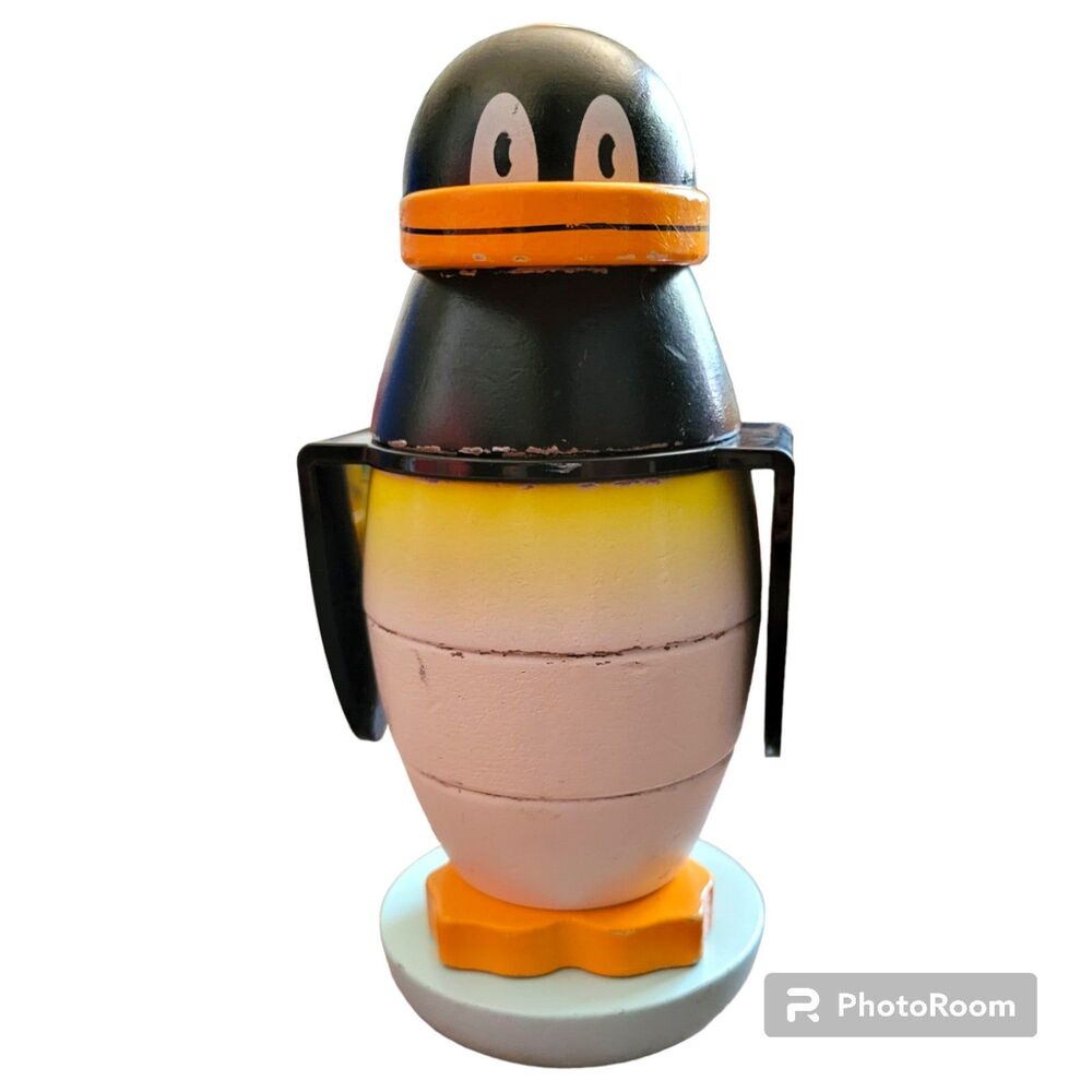 Vintage Melissa & Doug wooden stacking Penguin